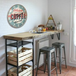 Horloge Murale Signes Grimalt Coffee Bois MDF 2 x 35 x 35 cm