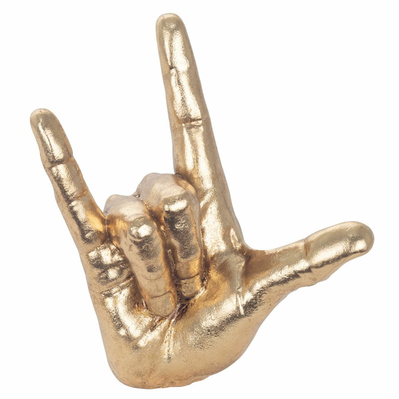 Figurine Décorative Signes Grimalt Main Doré 9 x 23 x 20 cm