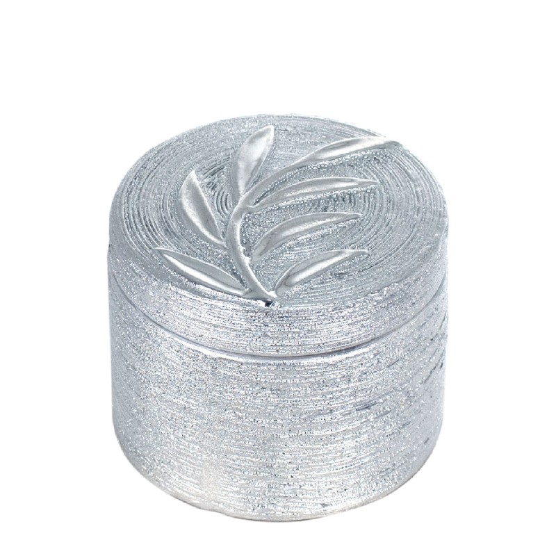 Boîte Décorative Signes Grimalt Argenté Céramique 10 x 8 x 10 cm