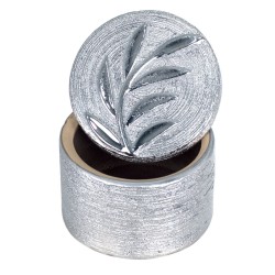 Boîte Décorative Signes Grimalt Argenté Céramique 10 x 8 x 10 cm