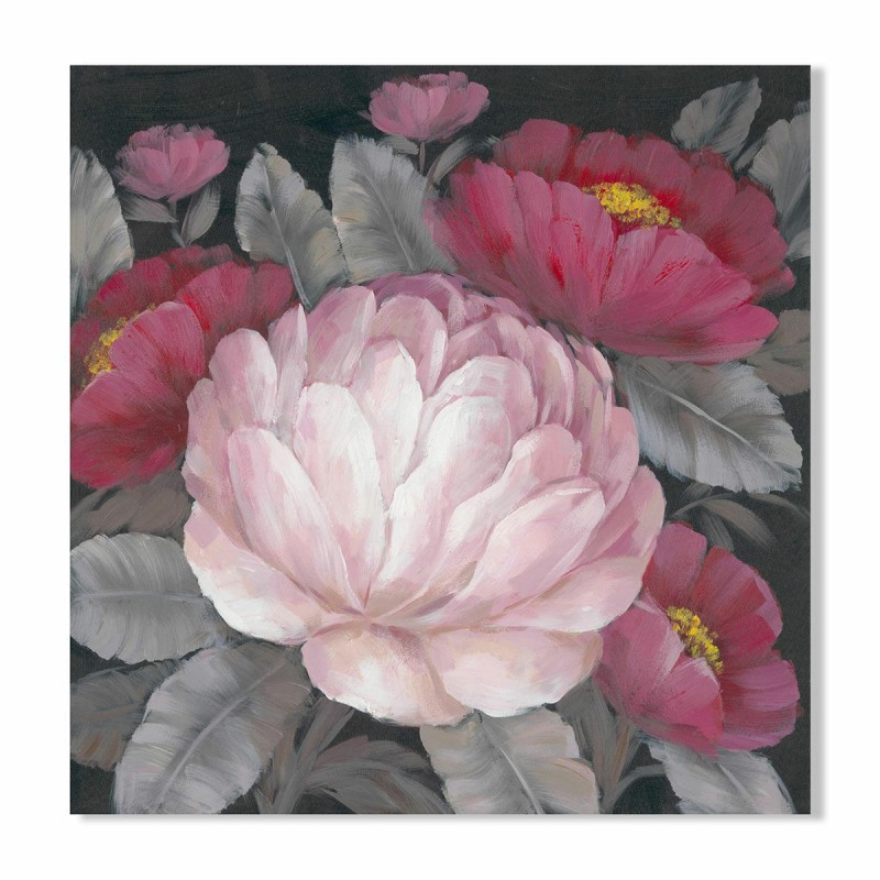 Cadre Signes Grimalt Fleurs Peinture 3 x 80 x 80 cm
