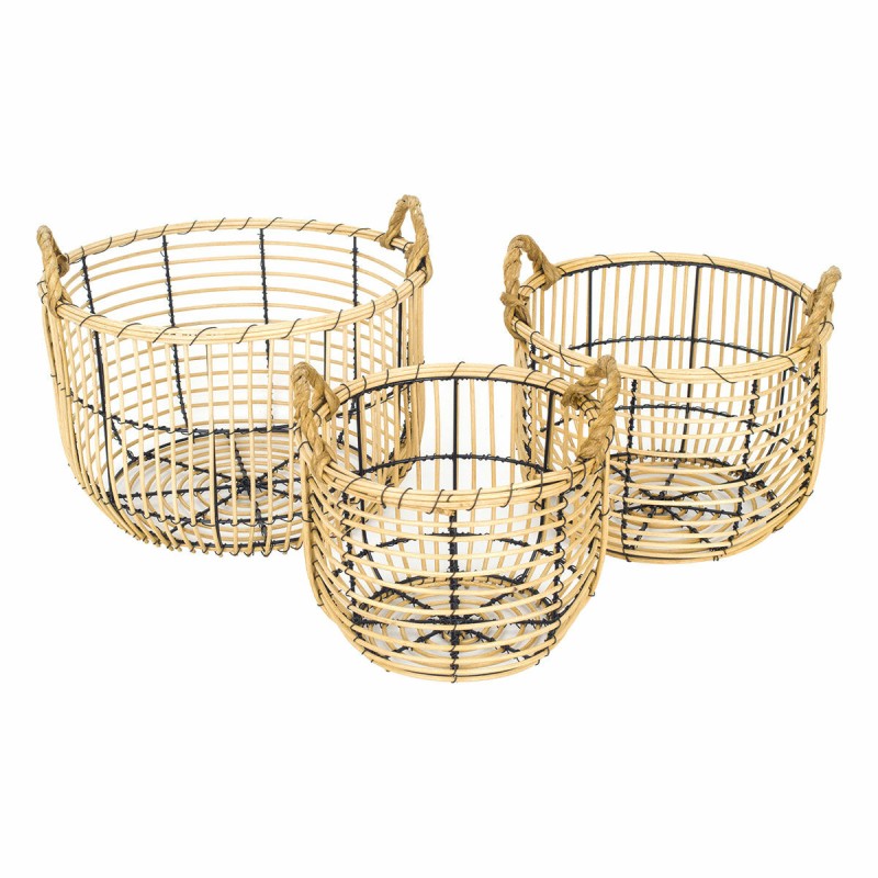 Set de basket Signes Grimalt Fibre végétale 36 x 23 x 36 cm (3 Pièces)