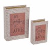 Set de boîtes décoratives Signes Grimalt Livre PVC Bois MDF 17,5 x 6,5 x 23,5 cm (2 Unités)
