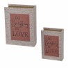 Set de boîtes décoratives Signes Grimalt Livre PVC Bois MDF 17,5 x 6,5 x 23,5 cm (2 Unités)