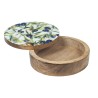 Boîte Décorative Signes Grimalt Olive Bois de manguier 20 x 6 x 20 cm
