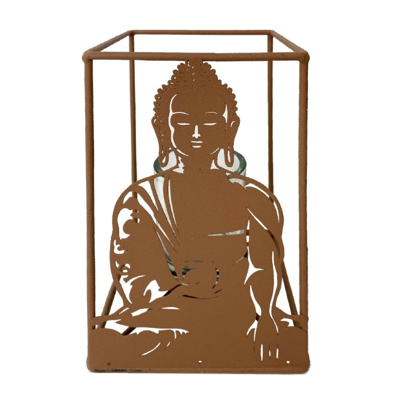 Bougeoir Signes Grimalt Métal Verre 13,5 x 20 x 13,5 cm