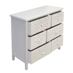 Caisson à Tiroirs Signes Grimalt Blanc Bois MDF 38 x 77 x 80 cm