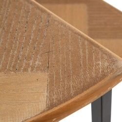 Table d'appoint Marron Noir Métal Fer Bois MDF 62,5 x 62,5 x 73 cm 62,5 x 31 x 73 cm (2 Unités)