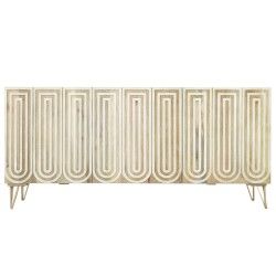 Buffet DKD Home Decor 160 x 38 x 75 cm Doré Bois Blanc Marron Clair