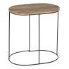 Table d'appoint 60 x 39,5 x 60 cm Naturel Noir Métal Bois (2 Unités)