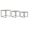Jeu de 3 tables DKD Home Decor Noir Métal 45 x 45 x 45 cm Bois MDF