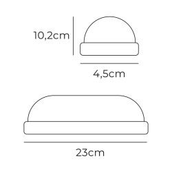 Applique LED EDM 32405 Blanc Aluminium Plastique F 18 W 120 W 1820 Lm Ovale (6400 K)