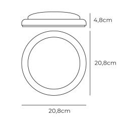 Applique LED EDM 32406 Blanc Aluminium Plastique F 18 W 120 W 1820 Lm E27 Rond (4000 K)