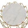 Table d'appoint 50 x 50 x 54,6 cm Doré Métal Blanc Marbre